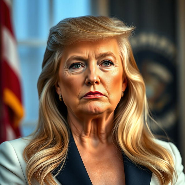Donald Trump Reimagined: A Woman's Elegance
