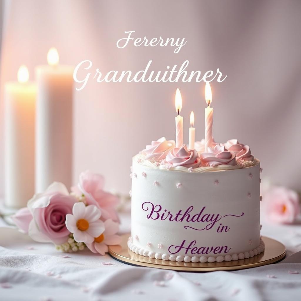 A serene and heartfelt tribute image representing a grandmother's birthday