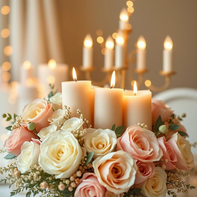 A stylish and elegant profile picture for an Instagram account dedicated to a business creating candle bouquets and scented candles