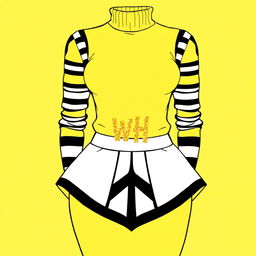 A fashion illustration featuring a chic and classy outfit