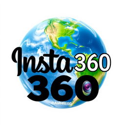 A logo design featuring the bold text 'Insta 360' prominently displayed in the foreground