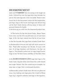 A document layout similar to the original image provided, with identical text positioning but featuring a notable logo in the corner
