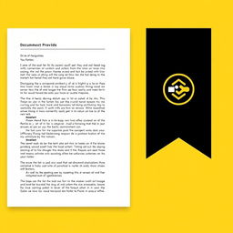 A document layout similar to the original image provided, with identical text positioning but featuring a notable logo in the corner
