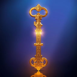 A large, beautifully crafted golden key, shining and glowing at the center of a visually striking thumbnail