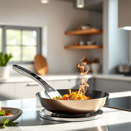 A sleek and modern spatula featuring a curved handle design, ergonomically optimized for comfort