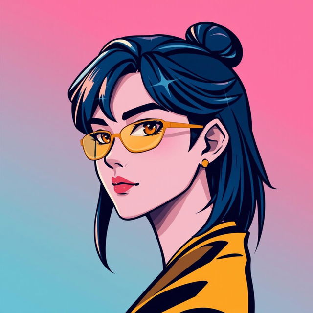 A classic, cool profile picture featuring the character 囩