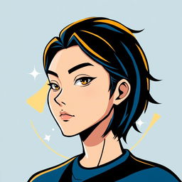 A classic, cool profile picture featuring the character 囩