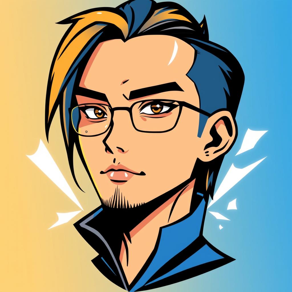 A classic, cool profile picture featuring the character 囩