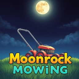 An enchanting illustration featuring a large, glowing moon dominating the night sky, casting a soft light across the scene