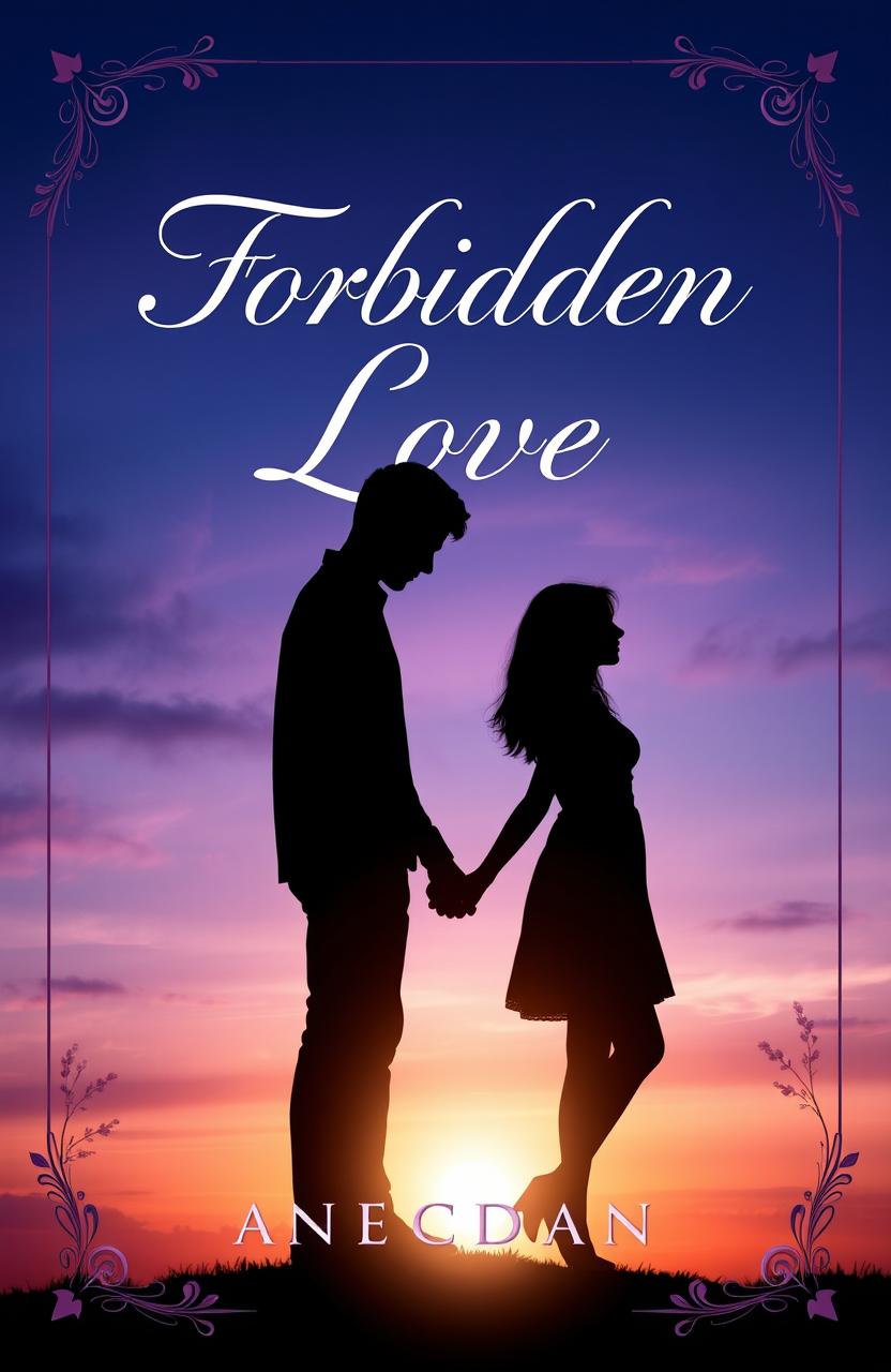 A stunning book cover featuring a young couple silhouette against a dusky sky