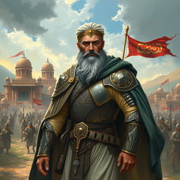 A highly detailed and respectful depiction of Hazrat Abbas, a historical and significant figure in Islamic history, recognized for his bravery and loyalty