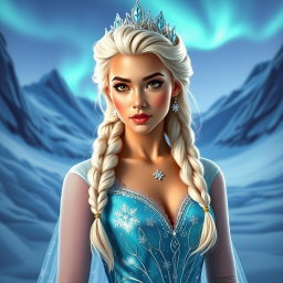A reimagined version of Zendaya as a white actress portraying Elsa from Frozen