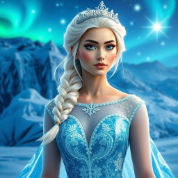 A reimagined version of Zendaya as a white actress portraying Elsa from Frozen