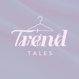 A unique and realistic fashion logo for 'Trend Tales'
