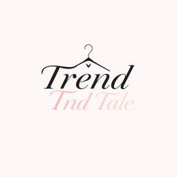 A unique and realistic fashion logo for 'Trend Tales'