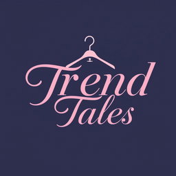 A unique and realistic fashion logo for 'Trend Tales'