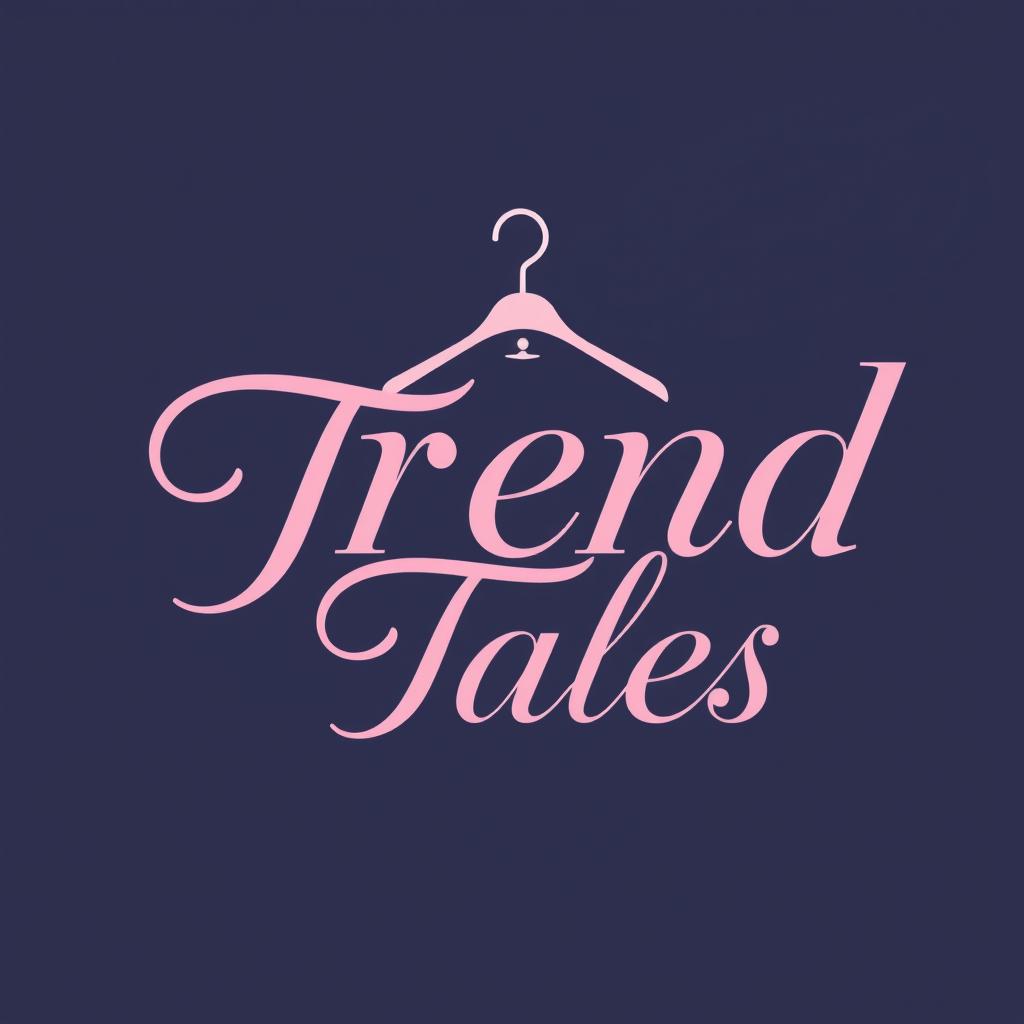 A unique and realistic fashion logo for 'Trend Tales'