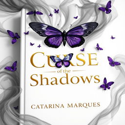 A visually captivating book cover design featuring a pristine white background