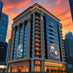 A 15-story building that combines two styles: Persian architecture from the Achaemenid era and modern design, merging historical elements with futuristic ones
