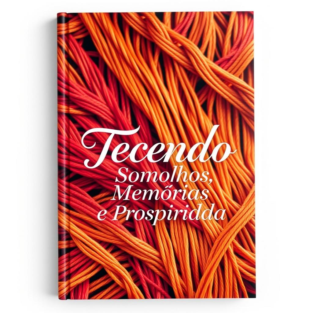 A beautifully designed book cover focusing on the theme of weaving