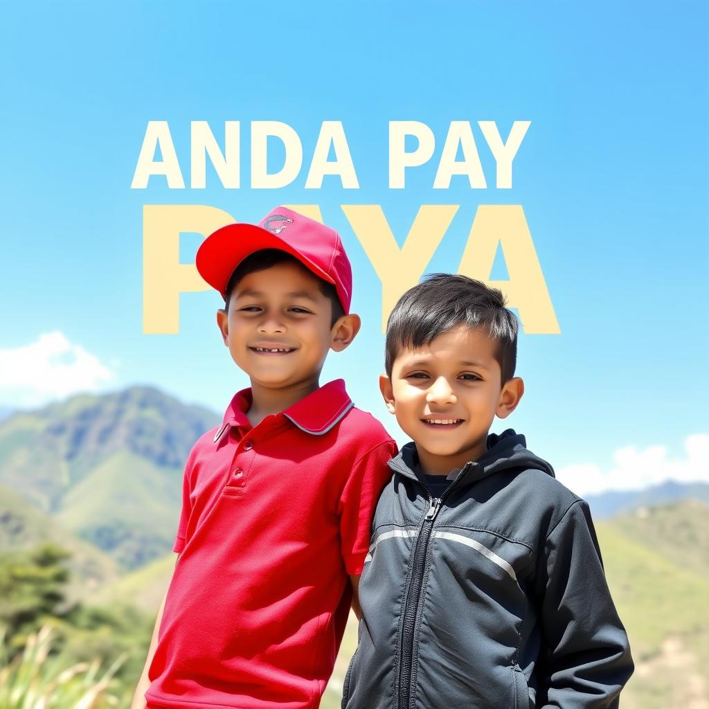 Adventure Awaits: Two Boys in a Vibrant Landscape