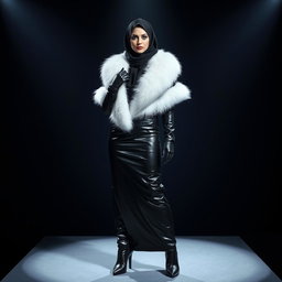 A mysterious woman wearing a niqab that covers her face except for her beautifully kohl-lined eyes