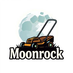 A logo design featuring a large, stylized moon as the central element, glowing with a soft, enticing light