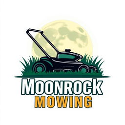 A logo design that features a large, stylized moon, radiating a gentle, luminous glow in the background