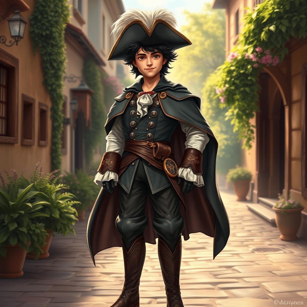 A realistic depiction of D'Artagnan, the iconic character from Alexandre Dumas' 'The Three Musketeers'
