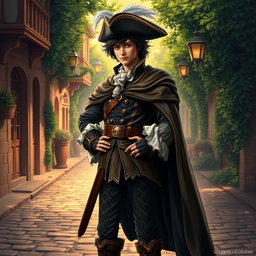 A realistic depiction of D'Artagnan, the iconic character from Alexandre Dumas' 'The Three Musketeers'