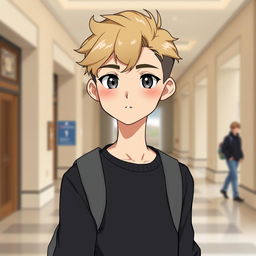 A detailed character design of an 18-year-old male student, born on October 25, 2006, with an intriguing personality