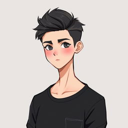 A character design of an 18-year-old male student, born on October 25, 2006, who has a captivating personality