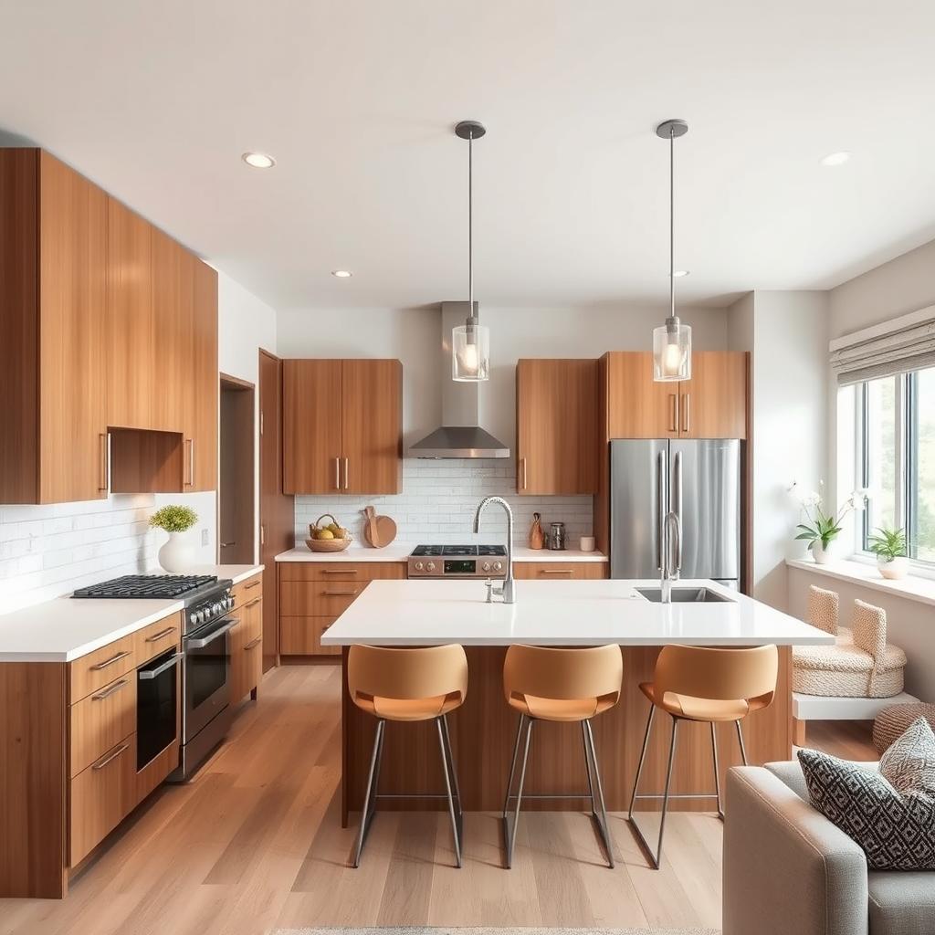 A beautifully renovated modern kitchen inspired by the provided photo