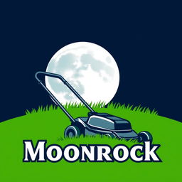 A captivating logo design featuring a large, beautifully illustrated moon as the primary element, casting a soft, enchanting glow