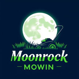 An eye-catching logo design featuring a large, stylized moon that radiates a soft, enchanting glow