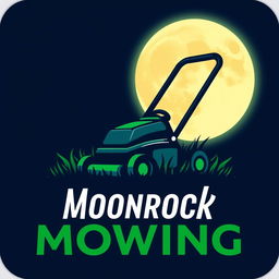 An eye-catching logo design featuring a large, stylized moon that radiates a soft, enchanting glow