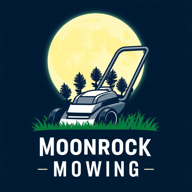 An eye-catching logo design featuring a large, stylized moon that radiates a soft, enchanting glow