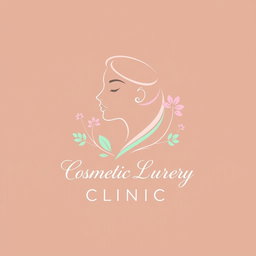 A stylish and modern two-dimensional logo design for a cosmetic surgery clinic
