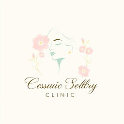 A stylish and modern two-dimensional logo design for a cosmetic surgery clinic