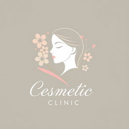 A stylish and modern two-dimensional logo design for a cosmetic surgery clinic