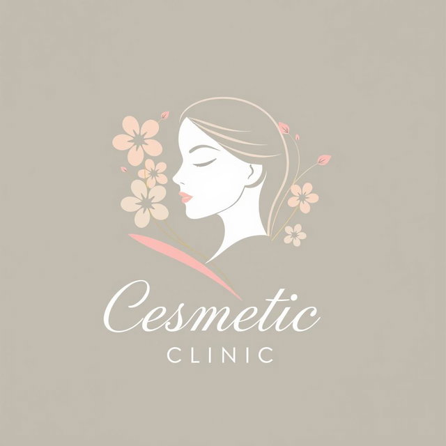A stylish and modern two-dimensional logo design for a cosmetic surgery clinic