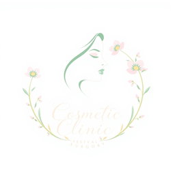 A stylish and modern two-dimensional logo design for a cosmetic surgery clinic