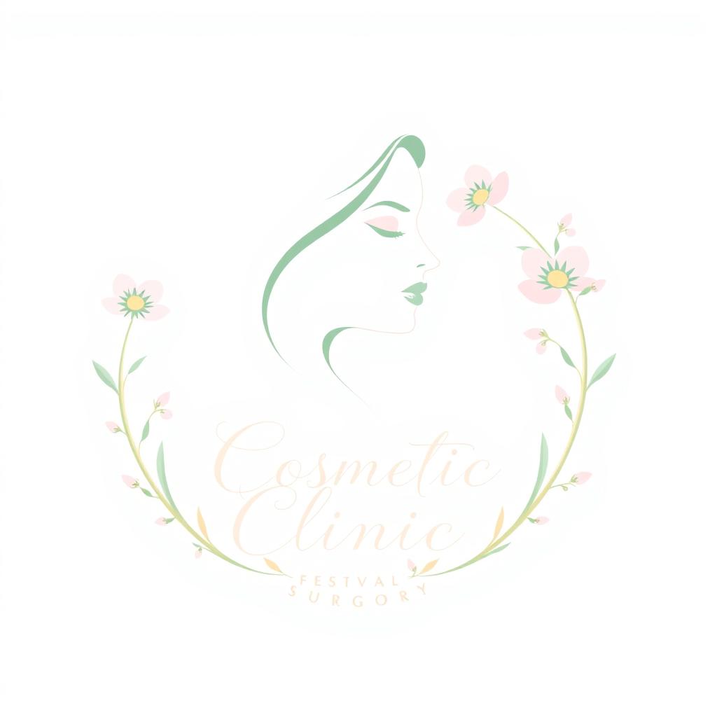 A stylish and modern two-dimensional logo design for a cosmetic surgery clinic