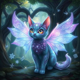 A fantastical cat creature inspired by Magic: The Gathering