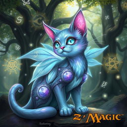 A fantastical cat creature inspired by Magic: The Gathering