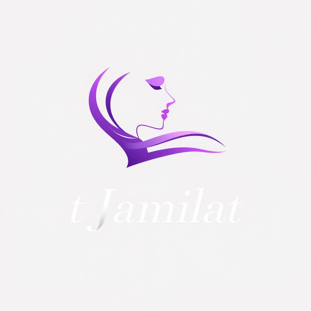 A modern and sophisticated logo design for a cosmetic surgery clinic named 'tJamilat'