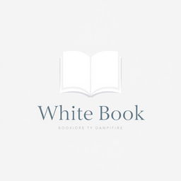 A modern and elegant logo design for a bookstore named 'White Book'