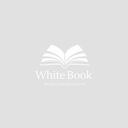 A modern and elegant logo design for a bookstore named 'White Book'