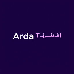 A sleek and modern logo design featuring the name 'Arda Tejarat' prominently displayed