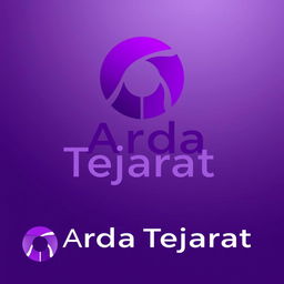 A sleek and modern logo design featuring the name 'Arda Tejarat' prominently displayed